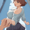 29615-1885763467-masterpiece, best quality,outdoors, looking back, street, __lora_massage-club_silver_0.9__massage-club, 1girl, brown hair,brown massage-club마사지 클럽 style/ IL style Lora