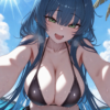 29791-361873832-masterpiece, best quality,sunlight, __lora_GzNHESlhqg76784_1__GzNHESlhqg76784, 1girl, large breasts, long_hair,blue hair,green e GzNHESlhqg76784 style/ IL style Lora
