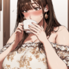 29797-48342338-masterpiece, best quality,__lora_oltlo style_1__oltlo style, 1girl, cup, drinking, earrings, jewelry, solo, blush, long hair, ho oltlo style/ IL style Lora