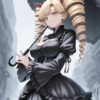 30647-2407418442-masterpiece, best quality,_akae shirou style, 1girl,solo, long hair, large breasts,gothic lolita,frilled dress,twin drills,smile akae shirou style朱江士朗/ IL style Lora