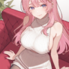 31125-233453245-masterpiece, best quality,cowboy shot, __lora_Cheri-ko style_0.9_,_Cheri-ko style, 1girl,large breasts,turtleneck, sideboob, lig Cheri-koチェリ子 style/ IL style Lora