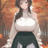 31140-1140511854-masterpiece, best quality,cowboy shot, looking at viewer, outdoors, autumn leaves, __lora_Cheri-ko style_0.9_,_Cheri-ko style, 1 Cheri-koチェリ子 style/ IL style Lora
