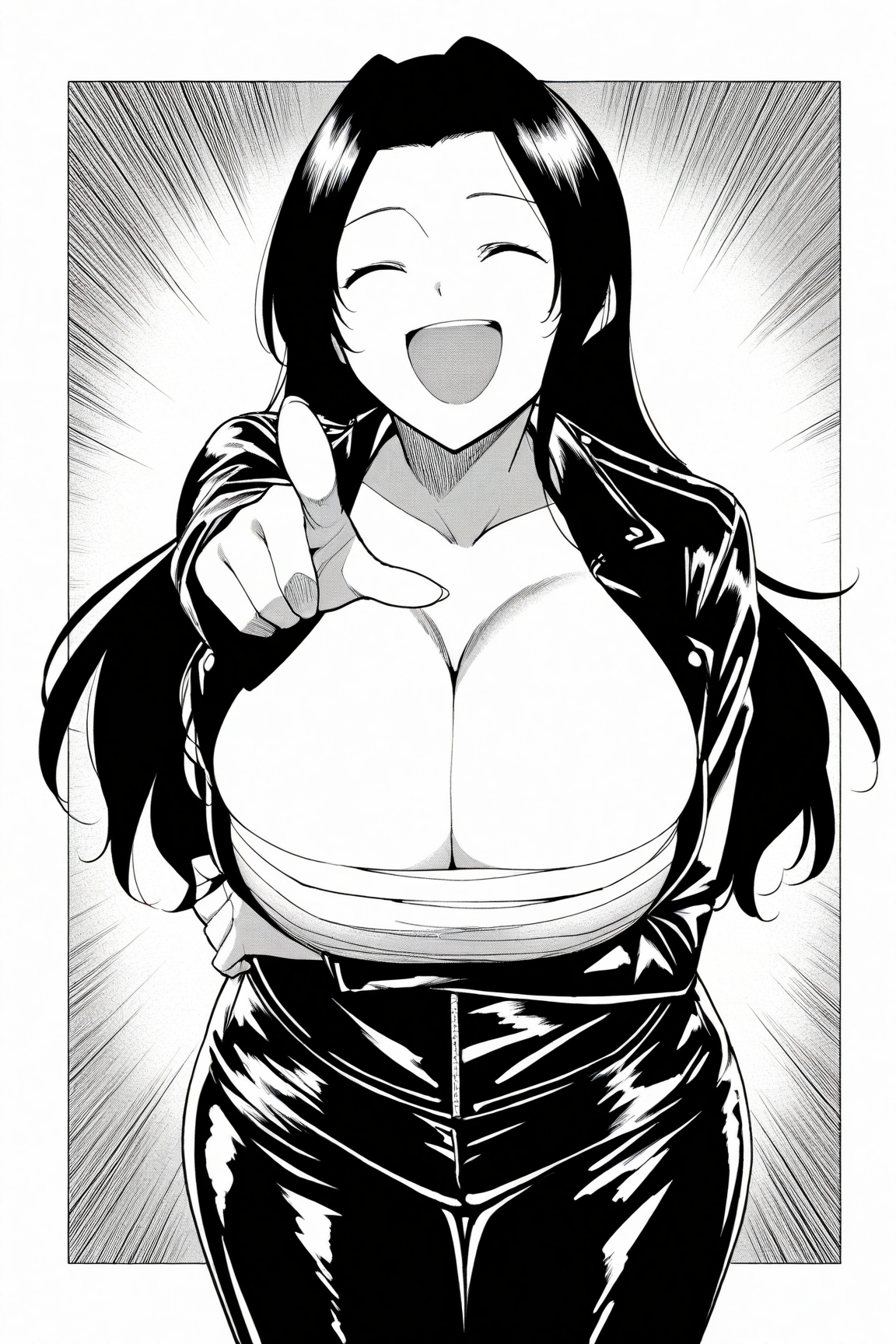 32948-4068605670-masterpiece, best quality,greyscale, monochrome, hatching _(texture_), __lora_Mitsuko Uchikawa_1_ ,Mitsuko Uchikawa, 1girl, huge Mitsuko Uchikawa内川ミツコ(Destiny Loversデスティニーラバーズ) / IL Character Lora