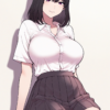 38066-1156445548-masterpiece, best quality,__lora_siwasunookina_silver_1__siwasunookina-style, 1girl, solo, purple eyes, black hair,medium hair,l siwasunookina師走の翁 style/ IL style Lora
