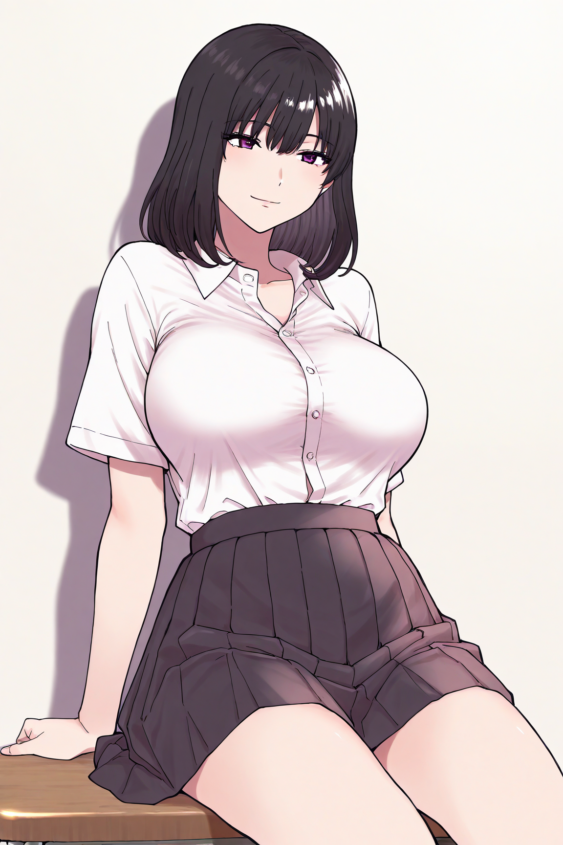 38066-1156445548-masterpiece, best quality,__lora_siwasunookina_silver_1__siwasunookina-style, 1girl, solo, purple eyes, black hair,medium hair,l siwasunookina師走の翁 style/ IL style Lora