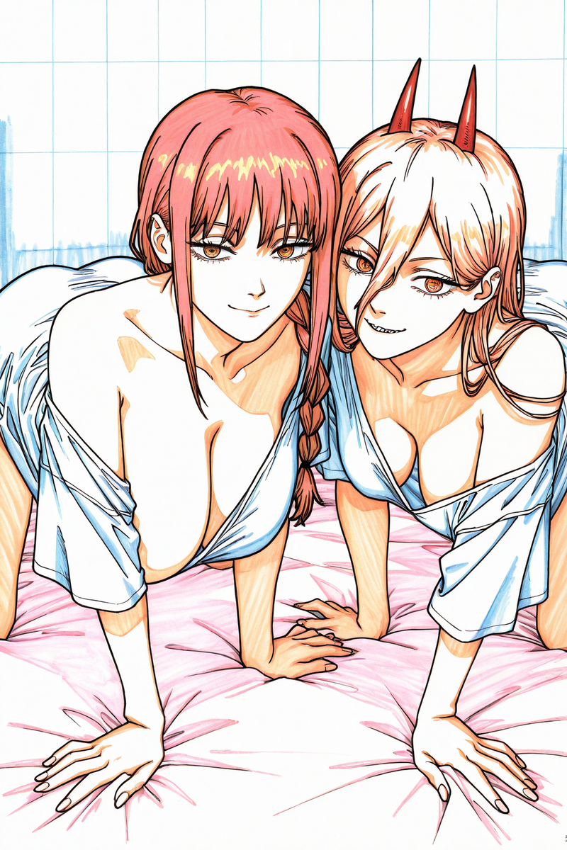 【Uncensored】0708 【Bonus】makima&power(chainsaw man) Full pics