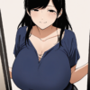 36715-773708392-masterpiece, best quality,,cowboy shot, __lora_Iida Miho_1__Iida Miho, 1girl, black hair, huge breasts, solo, looking at viewer, Iida Miho飯田美穂(Destiny Loversデスティニーラバーズ) / IL Character Lora