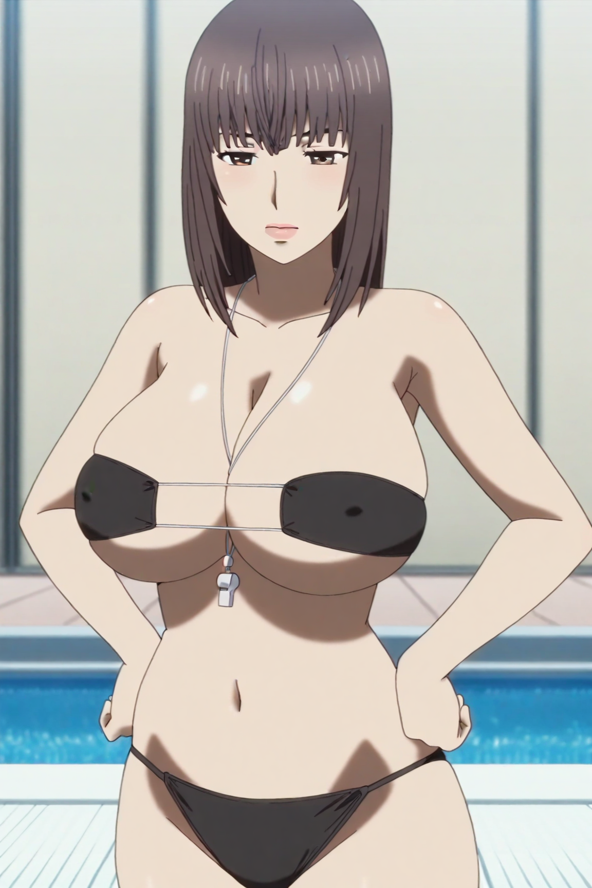 38029-2540106879-masterpiece, best quality,cowboy shot,poolside, anime screencap, anime coloring, __lora_Manami Miyoshi_1__Manami Miyoshi, 1girl, Manami Miyoshi美好まなみ(Hantsu x Trash ハンツー×トラッシュ) / IL Character Lora