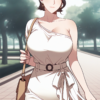 39553-7510593-masterpiece, best quality,cowboy shot, park, __lora_Minseoミンソ_0.8_Minseo, 1girl, earrings, jewelry, brown eyes, la Minseoミンソ(Mother Huntingマザーハンティング) / IL Character Lora