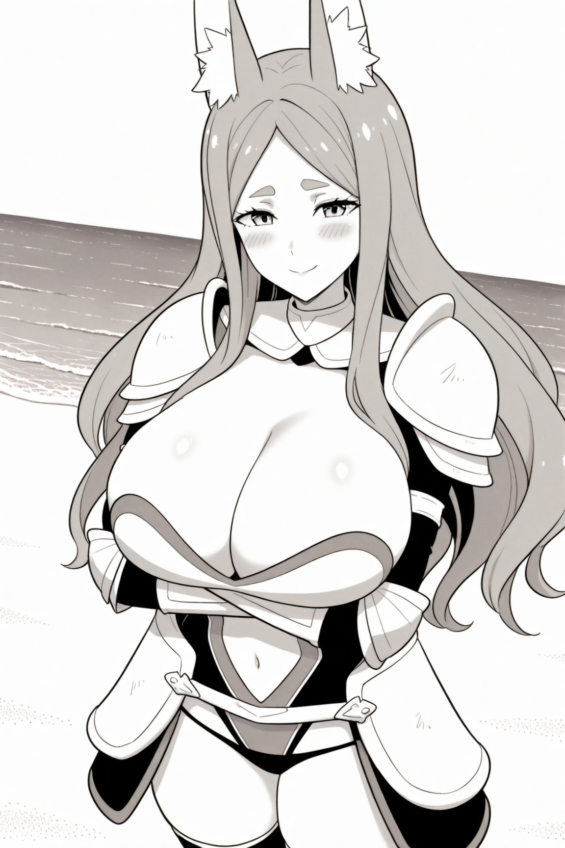 44631-1327755342-masterpiece, best quality, cowboy shot, dutch angle,monochrome, greyscale, sidelocks,beach, __lora_Marianne_0.9 Marianneマリアンヌ(Hazure Hantei kara Hajimatta Cheat Majutsushi Seikatsuハズレ判定から始まったチート魔術士生活) / IL Character Lora