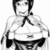 45222-2940874499-masterpiece, best quality, _lora_Mioミオ_0.9_,cowboy shot, looking at viewer, monochrome,greyscale,_Mio, 1girl, solo, black hair, Mioミオ(BLUE DRAGON ラルΩグラド) / IL Character Lora